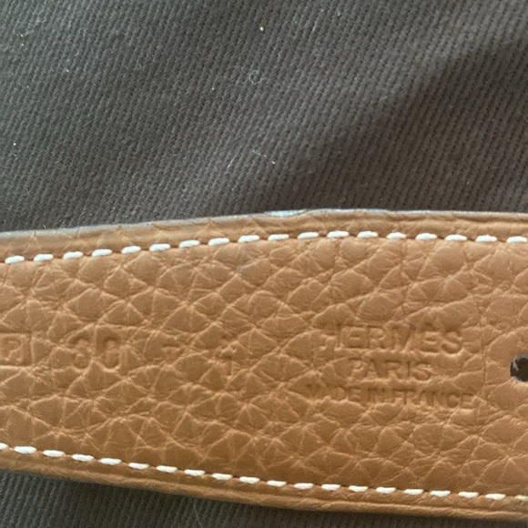 hermés black and brown leather reversible main image 10
